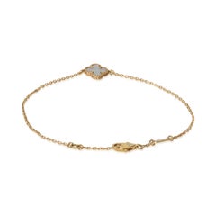 Van Cleef & Arpels Yellow Gold Mother Of Pearl Sweet Alhambra Bracelet