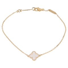 Van Cleef & Arpels Gelbgold Perlmutt Sweet Alhambra Armband