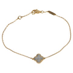 Van Cleef & Arpels Yellow Gold Mother Of Pearl Sweet Alhambra Bracelet