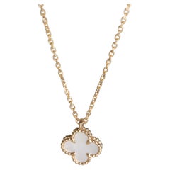 Van Cleef & Arpels Yellow Gold Mother Of Pearl Sweet Alhambra Pendant