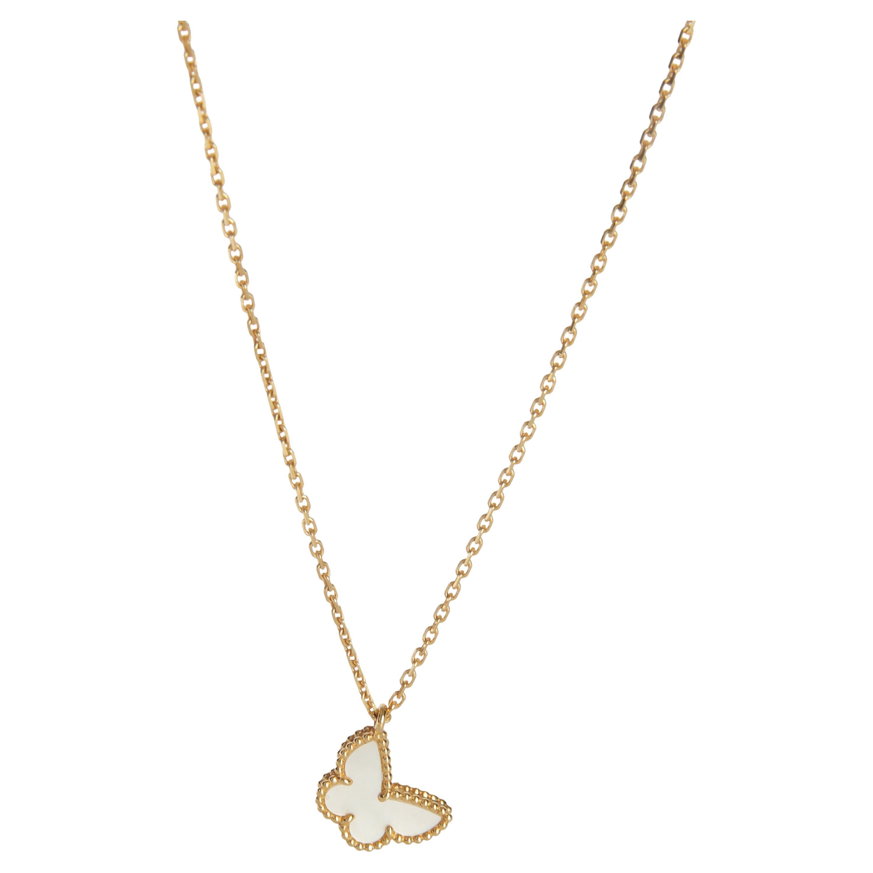 Colgante Van Cleef 
Arpels Oro Amarillo Madreperla Dulces Mariposas en venta
