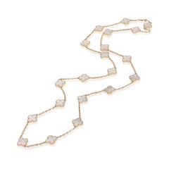 Van Cleef & Arpels Collier Alhambra Vintage en or jaune et nacre