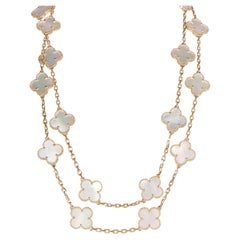 Van Cleef & Arpels Collier Alhambra Vintage en or jaune et nacre
