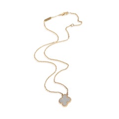 Van Cleef & Arpels Yellow Gold Mother Of Pearl Vintage Alhambra Pendant