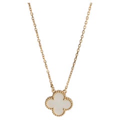 Van Cleef & Arpels Yellow Gold Mother Of Pearl Vintage Alhambra Pendant