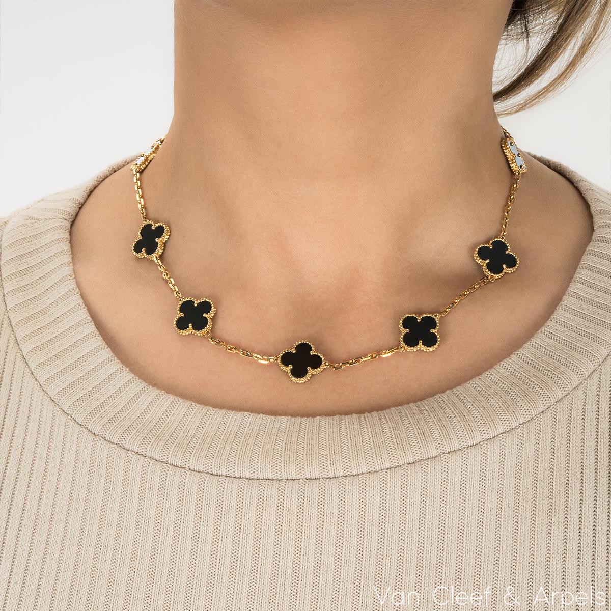 van cleef black necklace