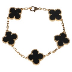 Van Cleef & Arpels Bracelet Alhambra Vintage en or jaune et onyx
