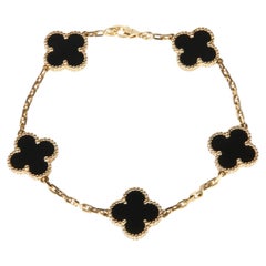 Van Cleef & Arpels Bracelet Alhambra Vintage en or jaune et onyx
