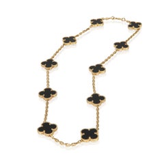 Collana Vintage Alhambra in oro giallo e onice di Van Cleef & Arpels