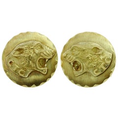 Van Cleef & Arpels Yellow Gold Panther Cufflinks