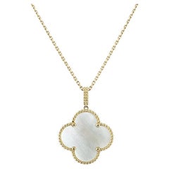 Van Cleef & Arpels Yellow Gold Pearl Magic Alhambra Necklace VCARO49L00
