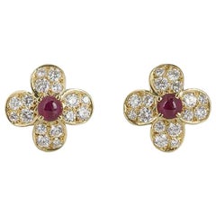 Van Cleef & Arpels Yellow Gold Trefle Earrings