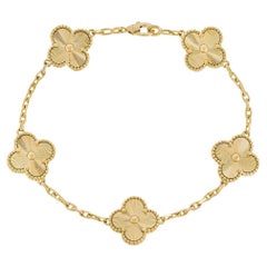 Van Cleef & Arpels Bracelet vintage Alhambra à 5 motifs en or jaune VCARP3JK00