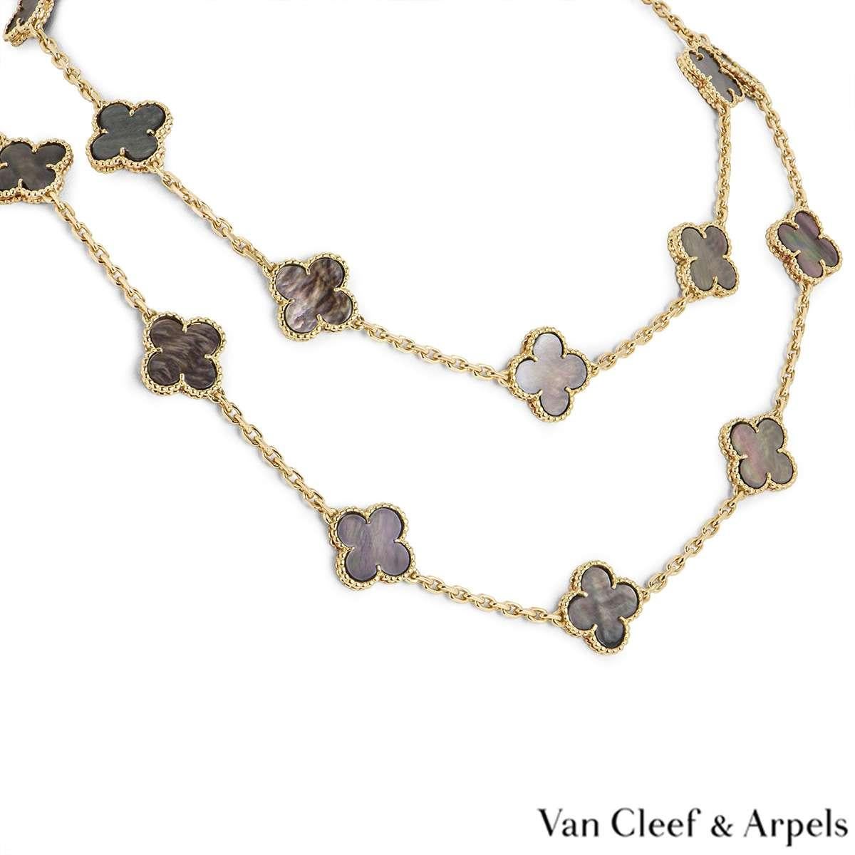 Van Cleef & Arpels Yellow Gold Vintage Alhambra Necklace In Excellent Condition In Mayfair, London, London