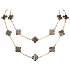 Van Cleef & Arpels Yellow Gold Vintage Alhambra Necklace