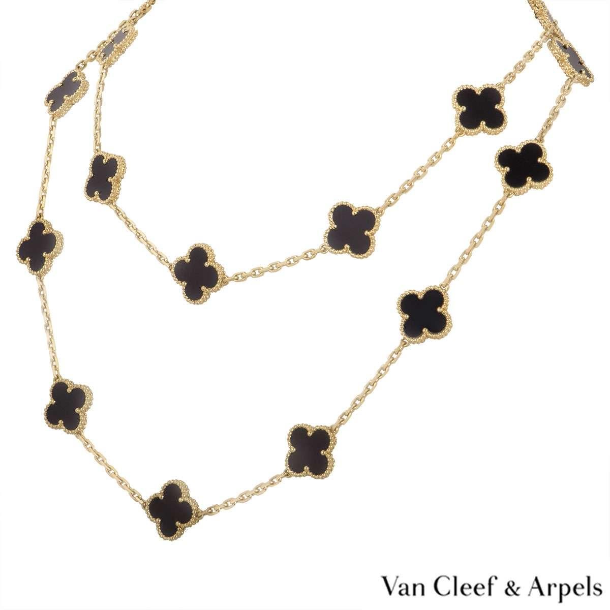 Uncut Van Cleef & Arpels Yellow Gold Vintage Alhambra Necklace VCARA43100