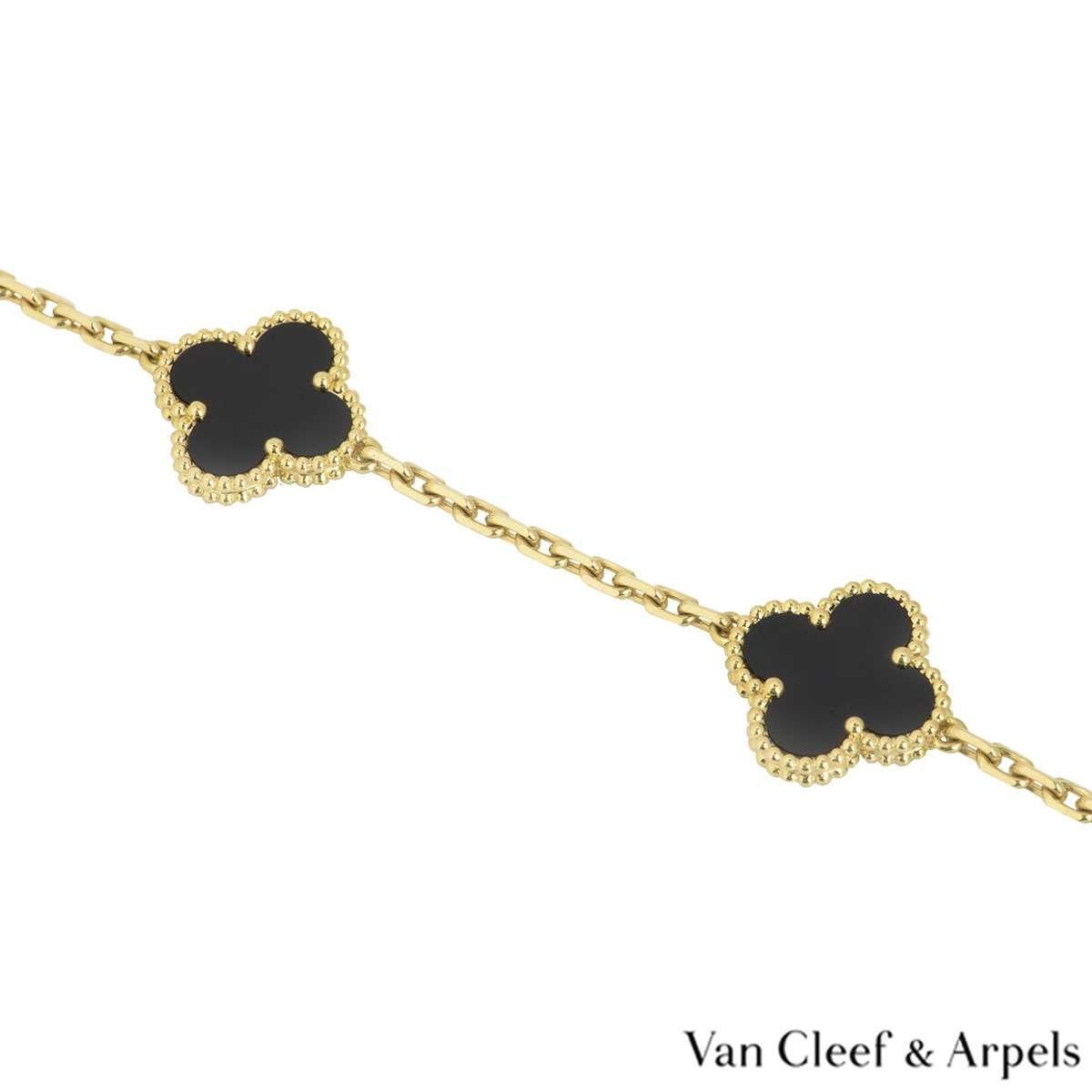 Van Cleef & Arpels Yellow Gold Vintage Alhambra Necklace VCARA43100 In Excellent Condition In London, GB