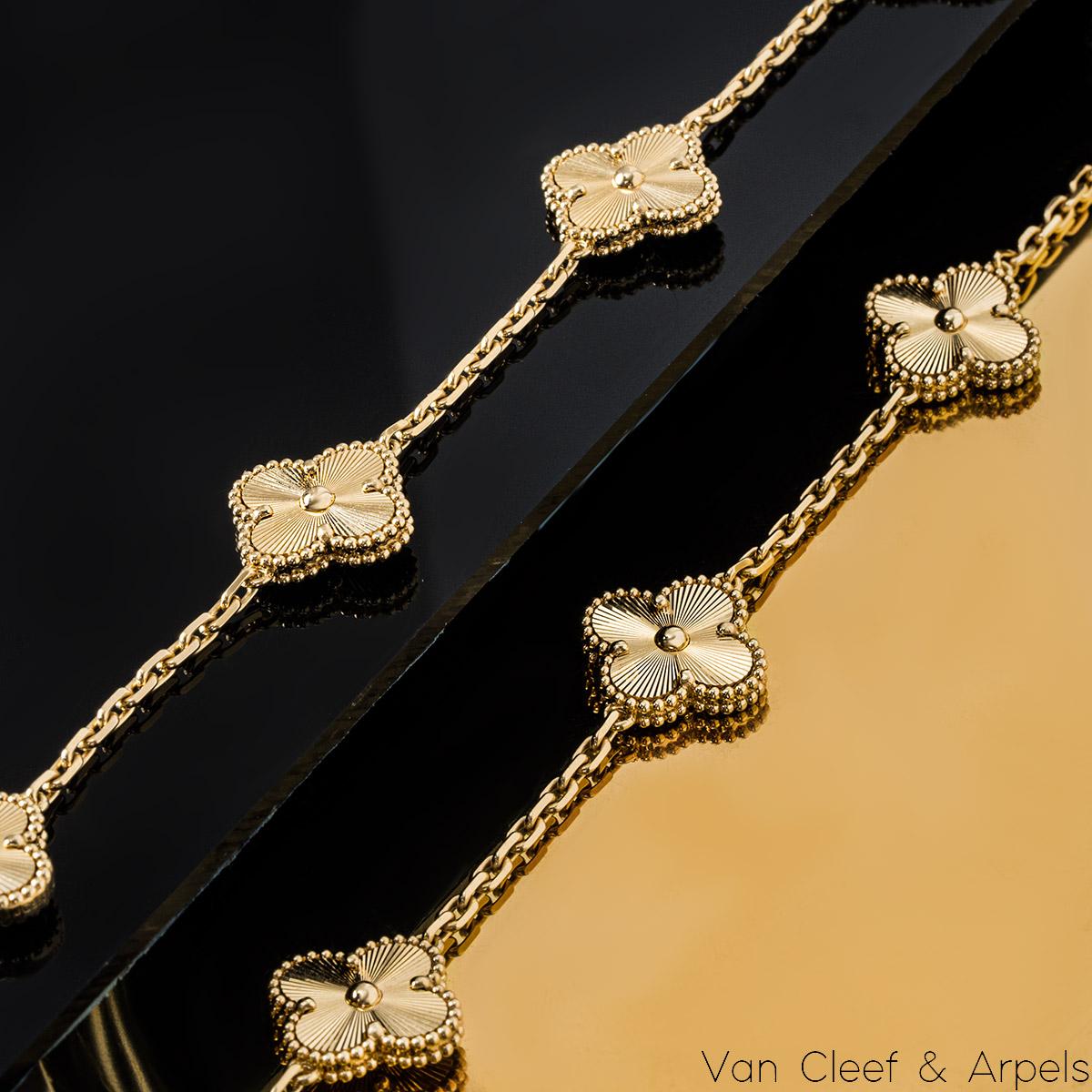 Van Cleef & Arpels Yellow Gold Vintage Alhambra Necklace VCARP3JJ00 1
