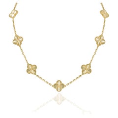 Van Cleef & Arpels Yellow Gold Vintage Alhambra Necklace VCARP3JJ00