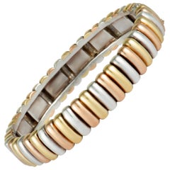Van Cleef & Arpels Yellow, Rose Gold, and Silver Tricolor Bracelet