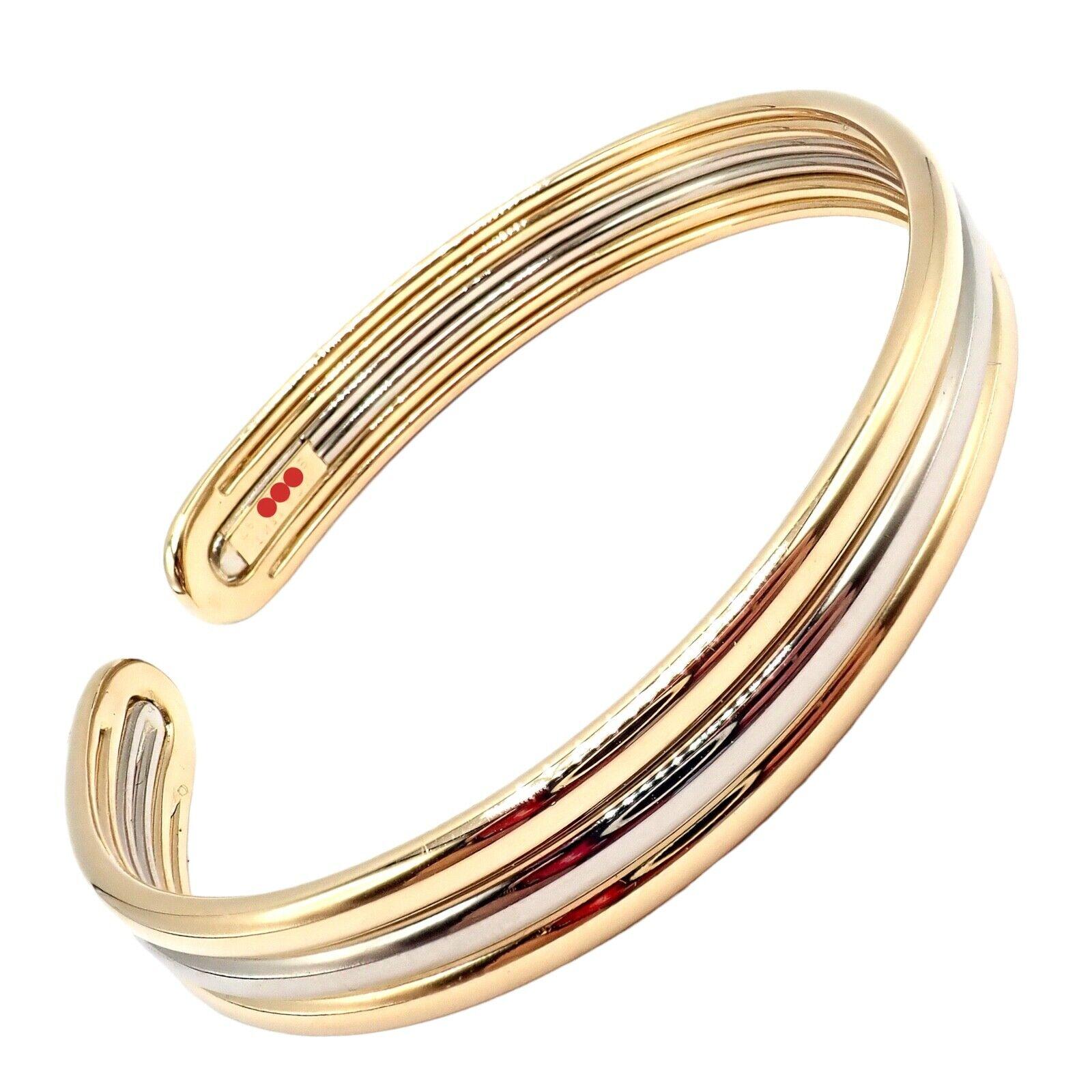 Van Cleef & Arpels Yellow & White Gold Cuff Bangle Bracelet For Sale 1