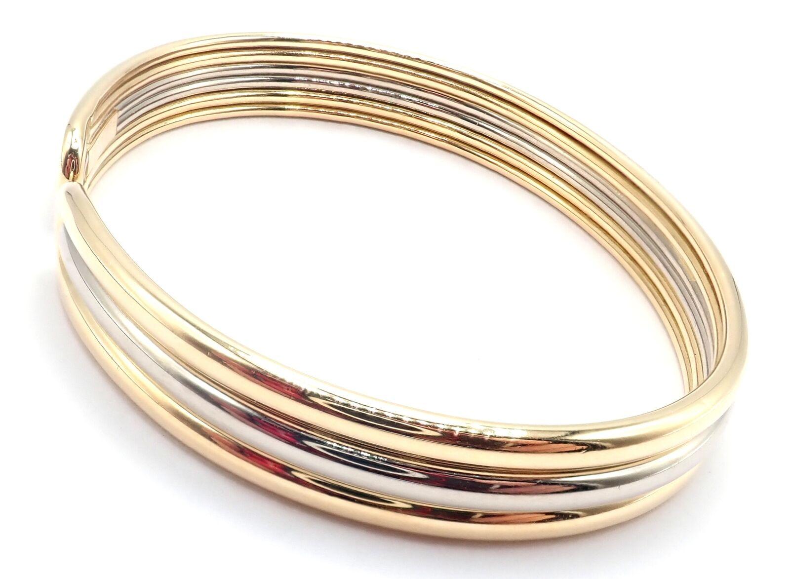 Van Cleef & Arpels Yellow & White Gold Cuff Bangle Bracelet For Sale 4