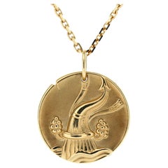 Van Cleef & Arpels Collana con ciondolo dello zodiaco in oro giallo 18 carati
