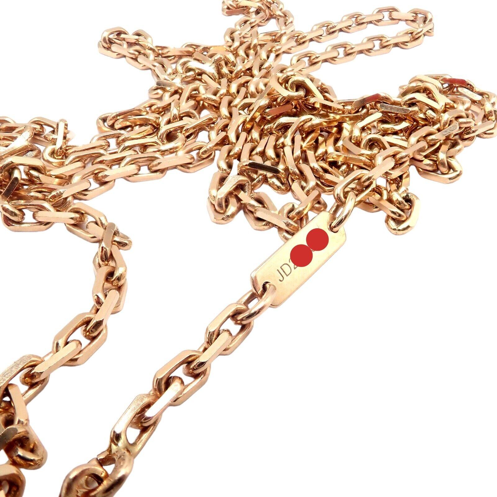 Van Cleef & Arpels Zodiaque Leo Red Jasper Rose Gold Pendant Long Necklace 5