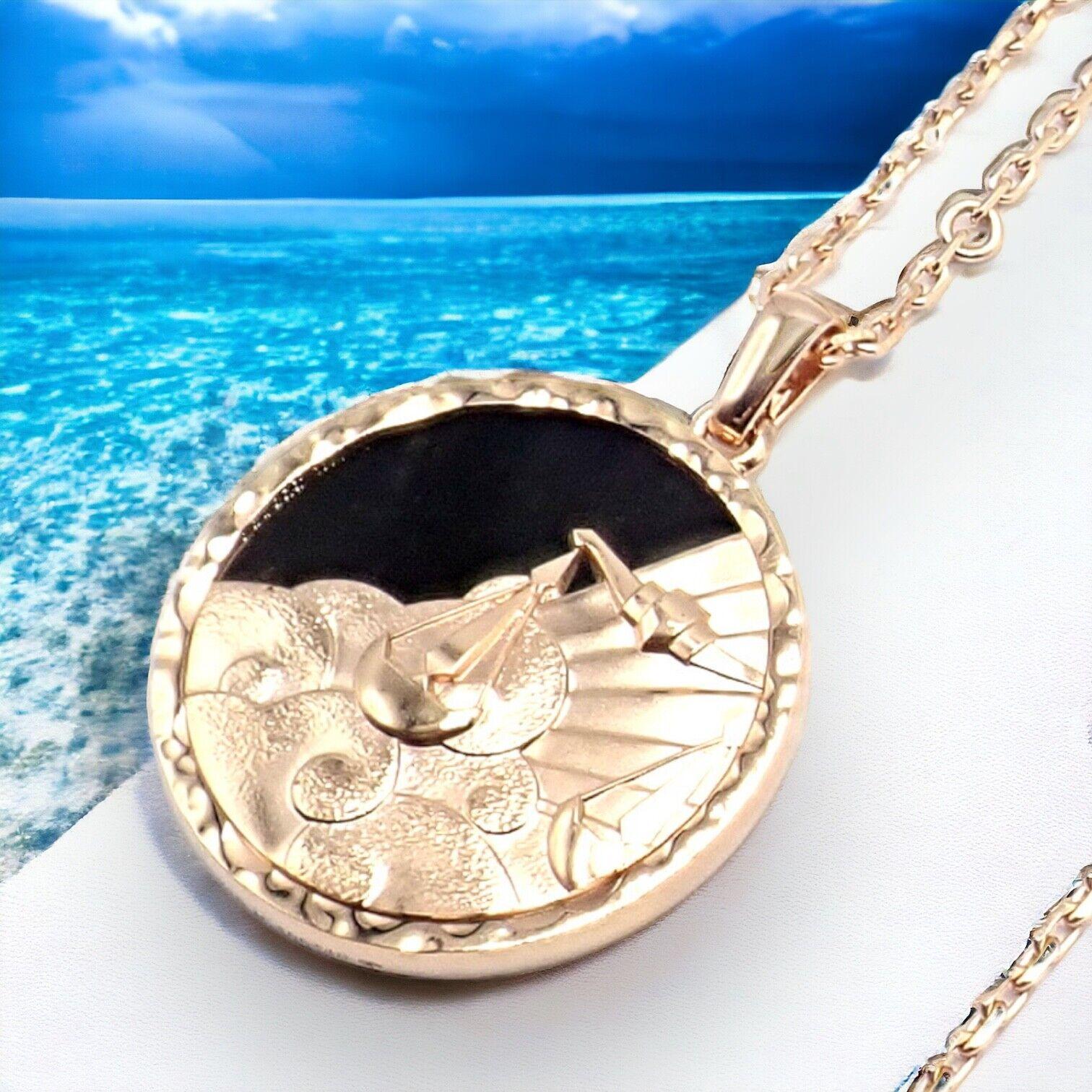 Van Cleef & Arpels Zodiaque Libra Obsidian Rose Gold Pendant Long Necklace For Sale 1