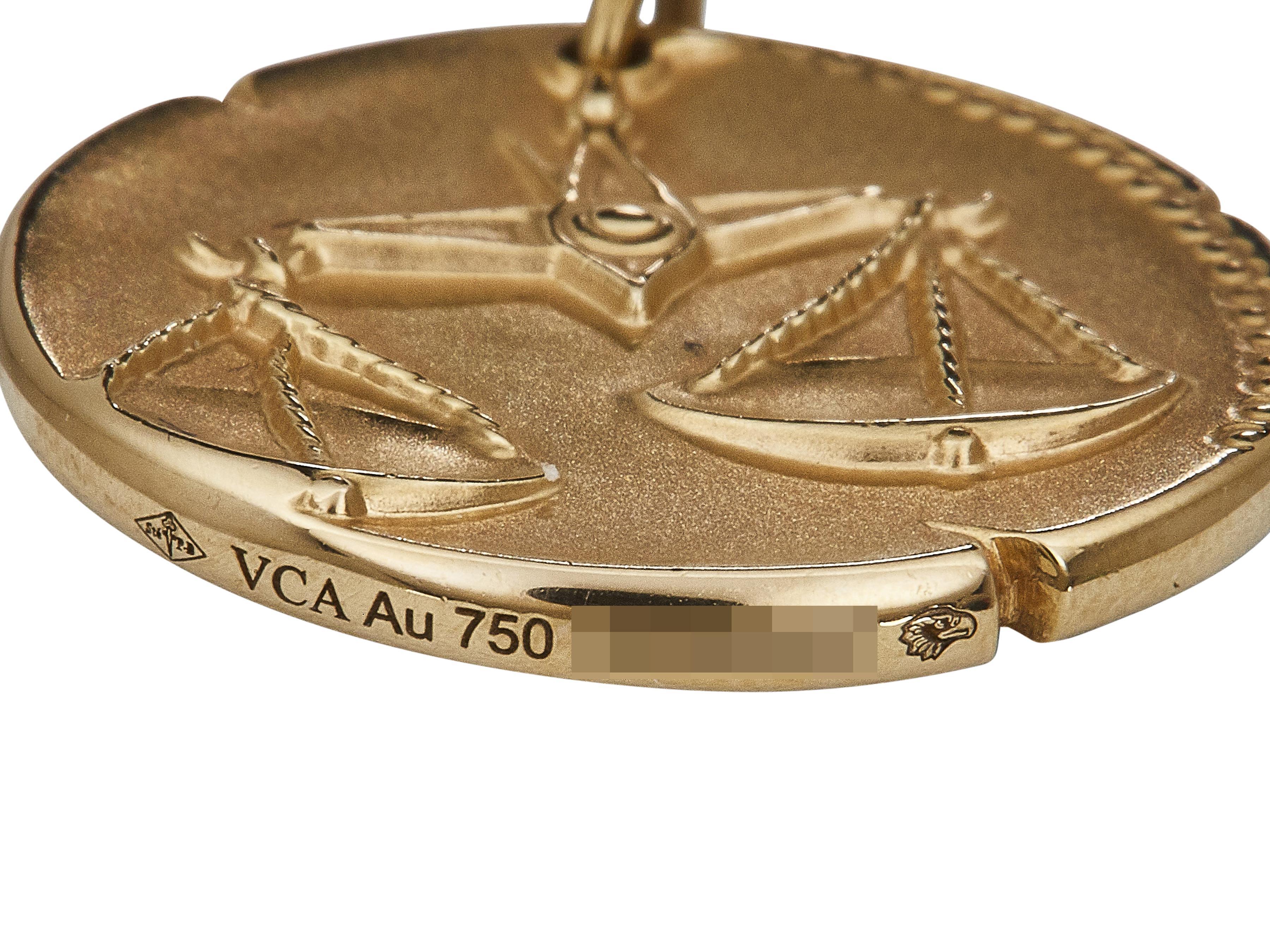 da uomo o donna Van Cleef & Arpels Collana con ciondolo Zodiaque Libra in oro giallo 18 carati in vendita