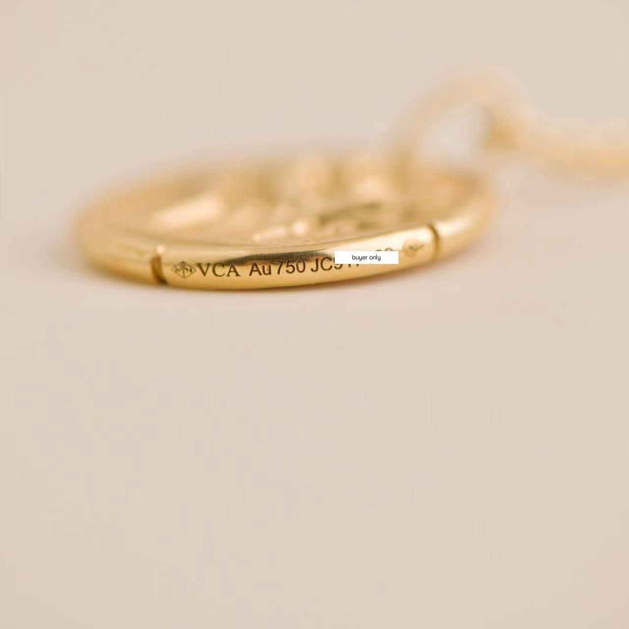 Van Cleef & Arpels Zodiaque Medal Geminorum Yellow Gold Pendant Necklace For Sale 4
