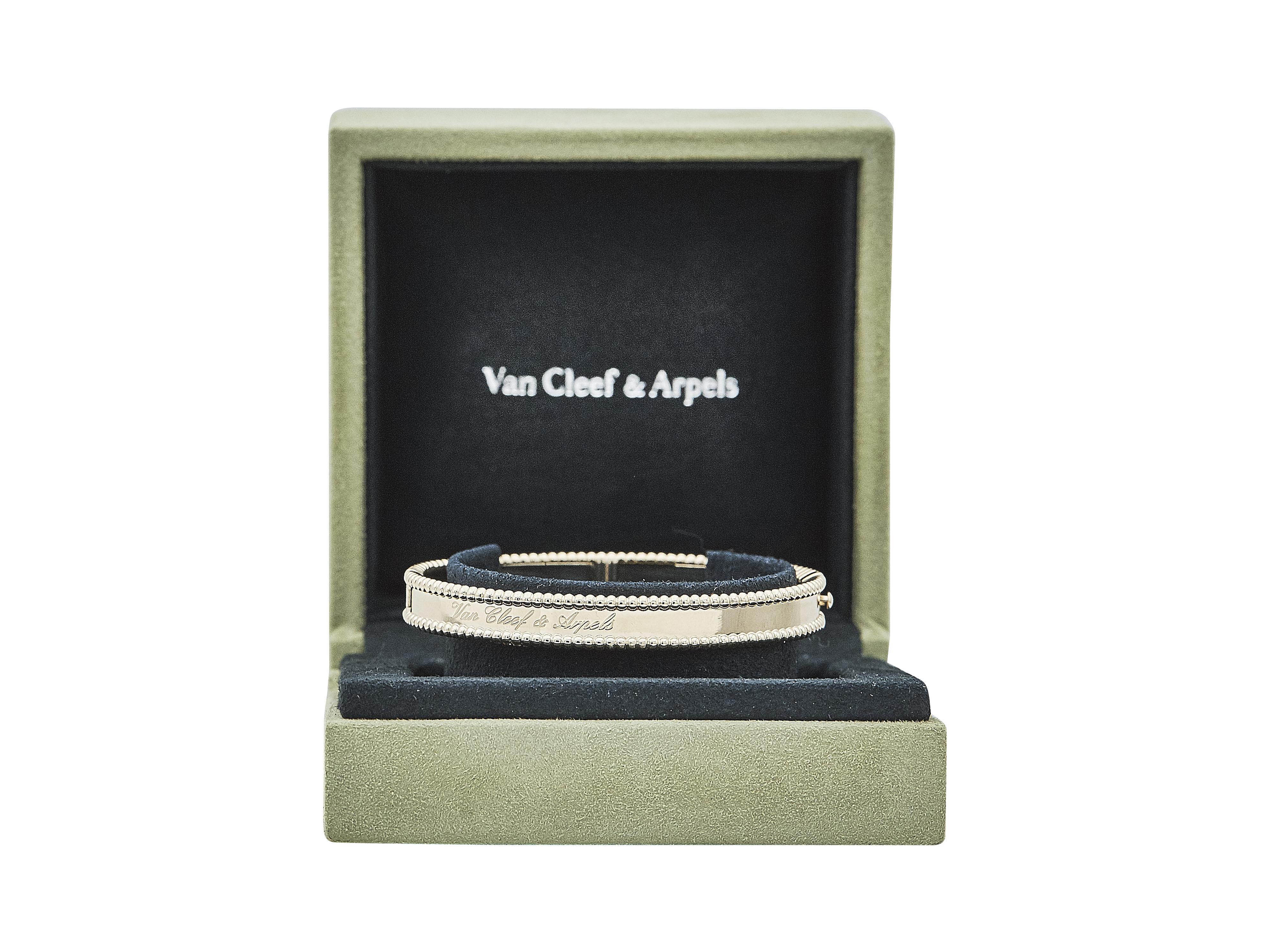 Van Cleef & Arpels	Perlée-Signatur-Armband 18K Gelbgold Medium Modell Größe M für Damen oder Herren im Angebot