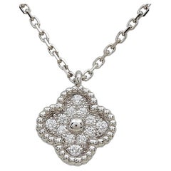 Van Cleef & Arpels	Sweet Alhambra 18K White Gold Pendant