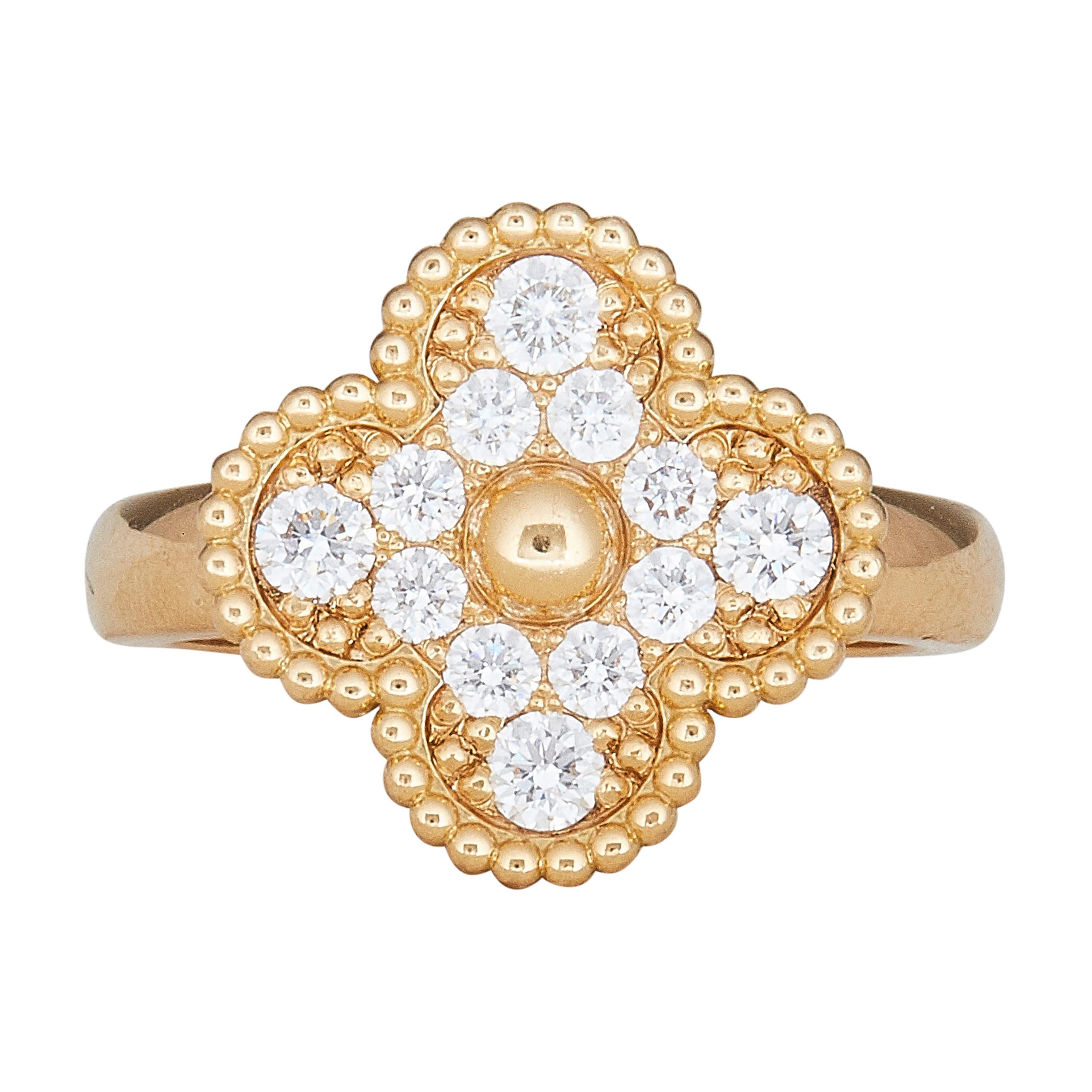 Van Cleef & Arpels	Vintage Alhambra 18K Yellow Gold Ring