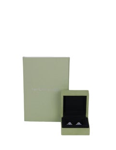 Van Cleef & Arples 18K White Gold/ Chalcedony Vintage Alhambra Earrings