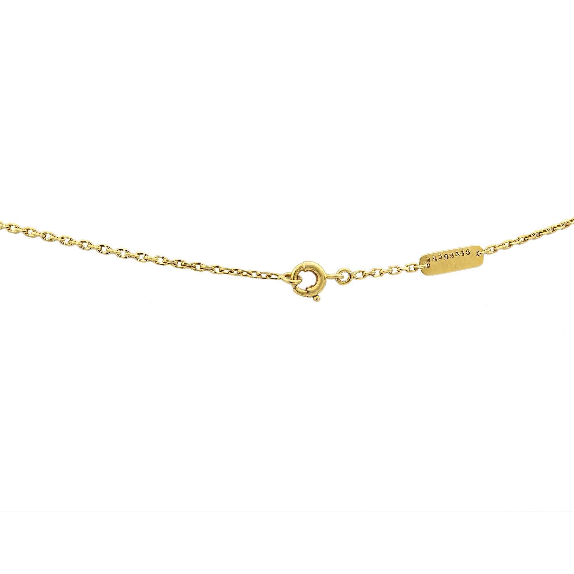 Van Cleef & Arpels 18 Karat Yellow Gold Papillon Onyx and Diamonds Necklace 2