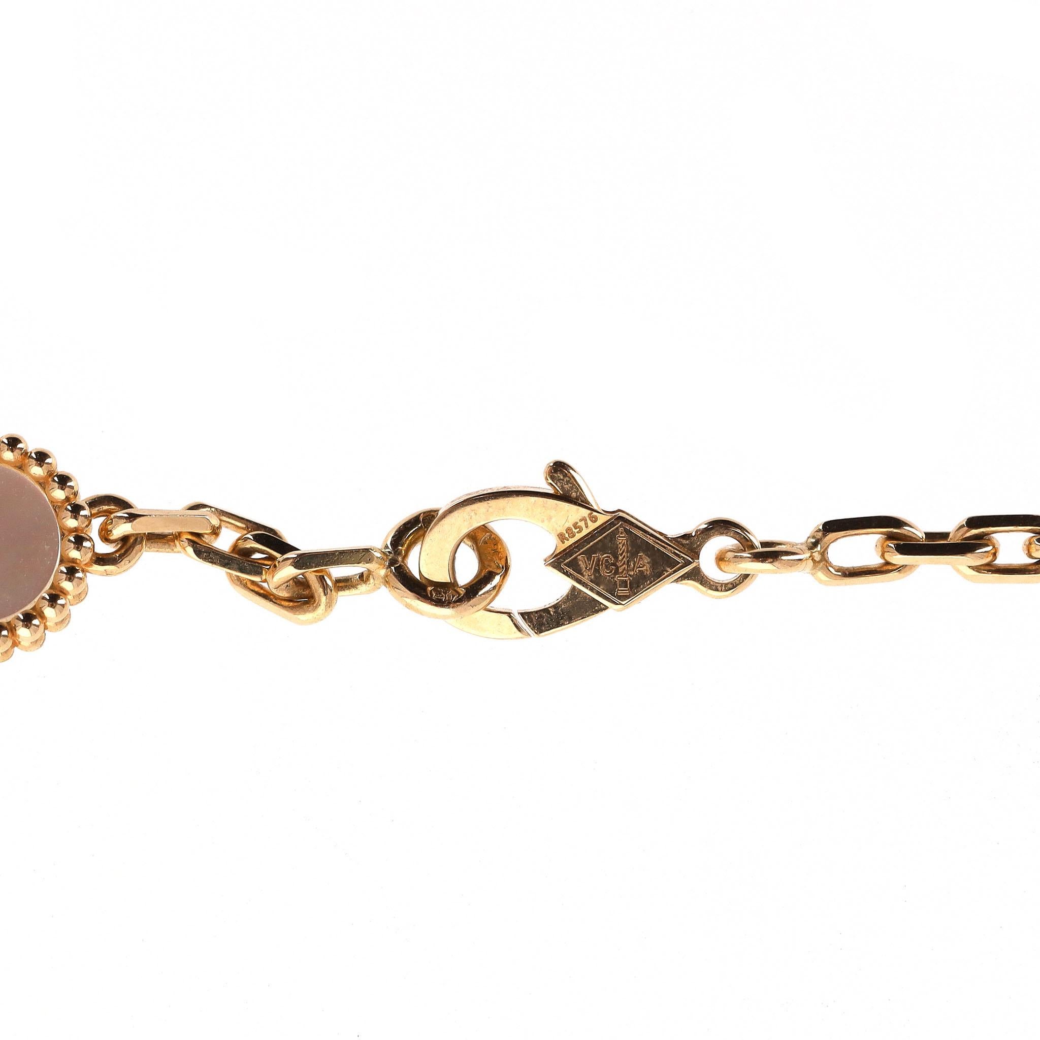 Van Cleef & Arples 20 Motiv Vintage Alhambra 18K Gold & Perlmutt im Angebot 2