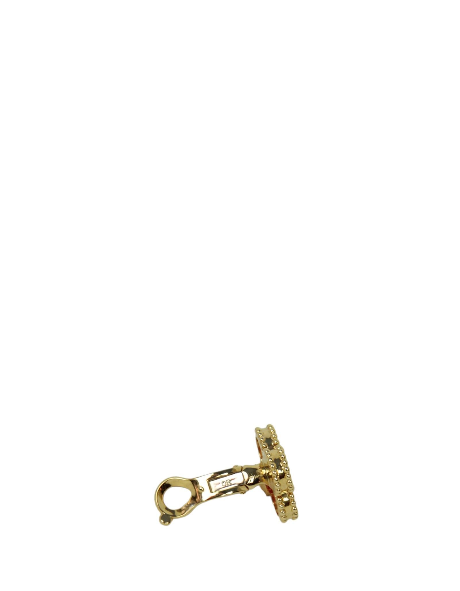 Van Cleef & Arples 2024 18K Gelbgold/Rote Karneol Vintage Alhambra-Ohrringe im Zustand „Hervorragend“ in New York, NY