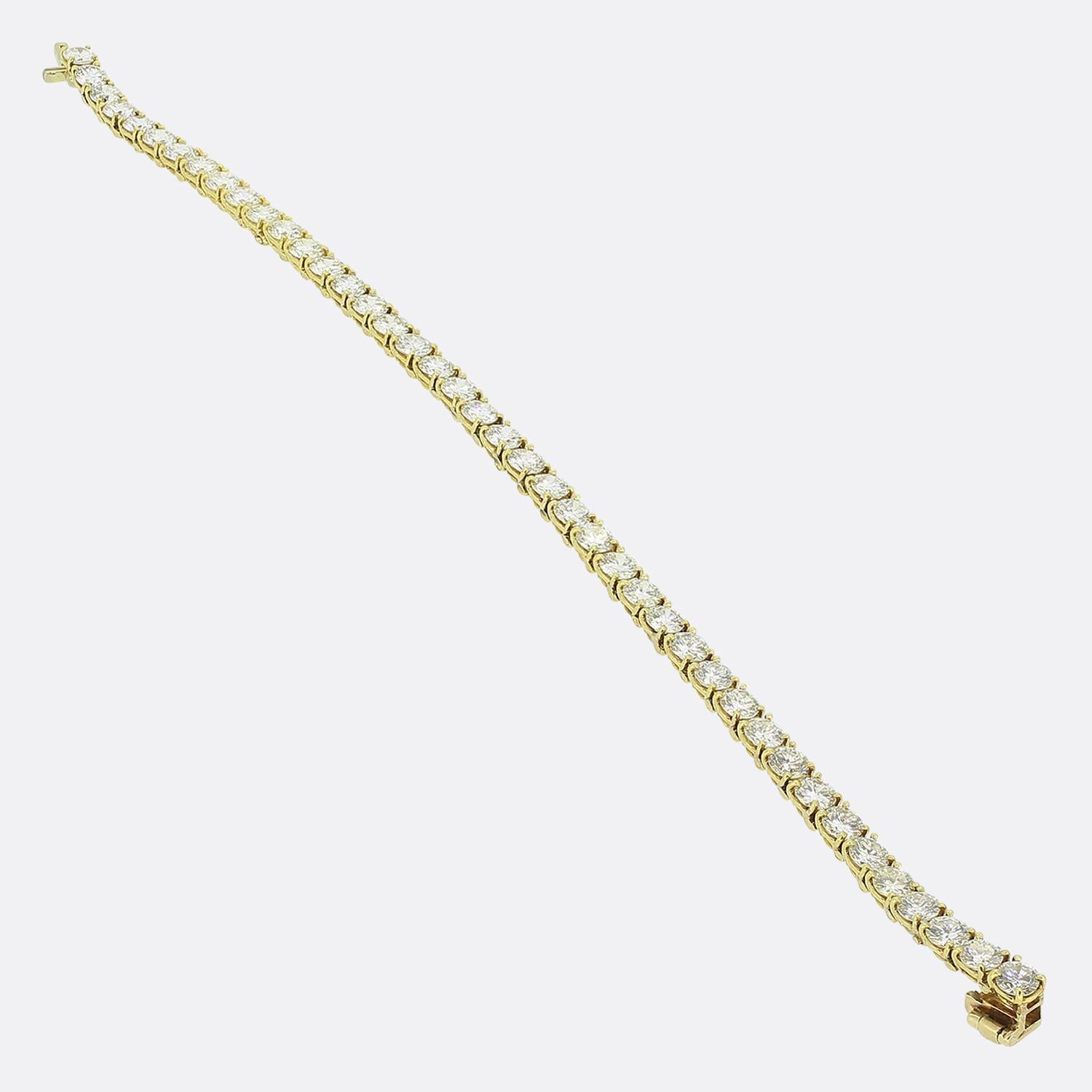 Brilliant Cut Van Cleef & Arpels 8.00 Carat Diamond Line Bracelet