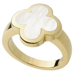 Van Cleef & Arples Alhambra Perlmutt Ring 18 Karat Gelbgold