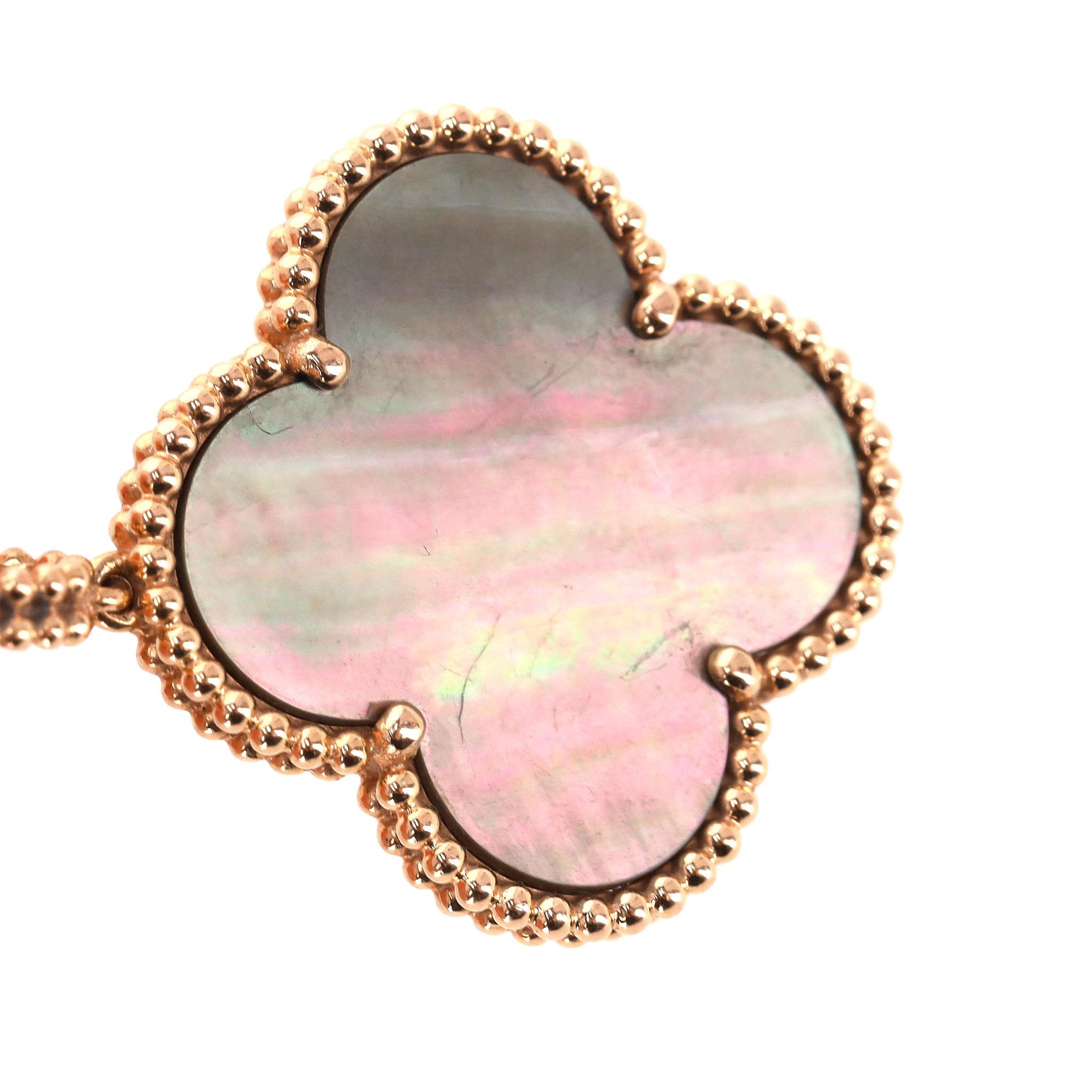 Van Cleef & Arples Magic Alhambra Großes Model No. Motiv 18k Rose Gold Langer Kugelschreiber im Angebot 6