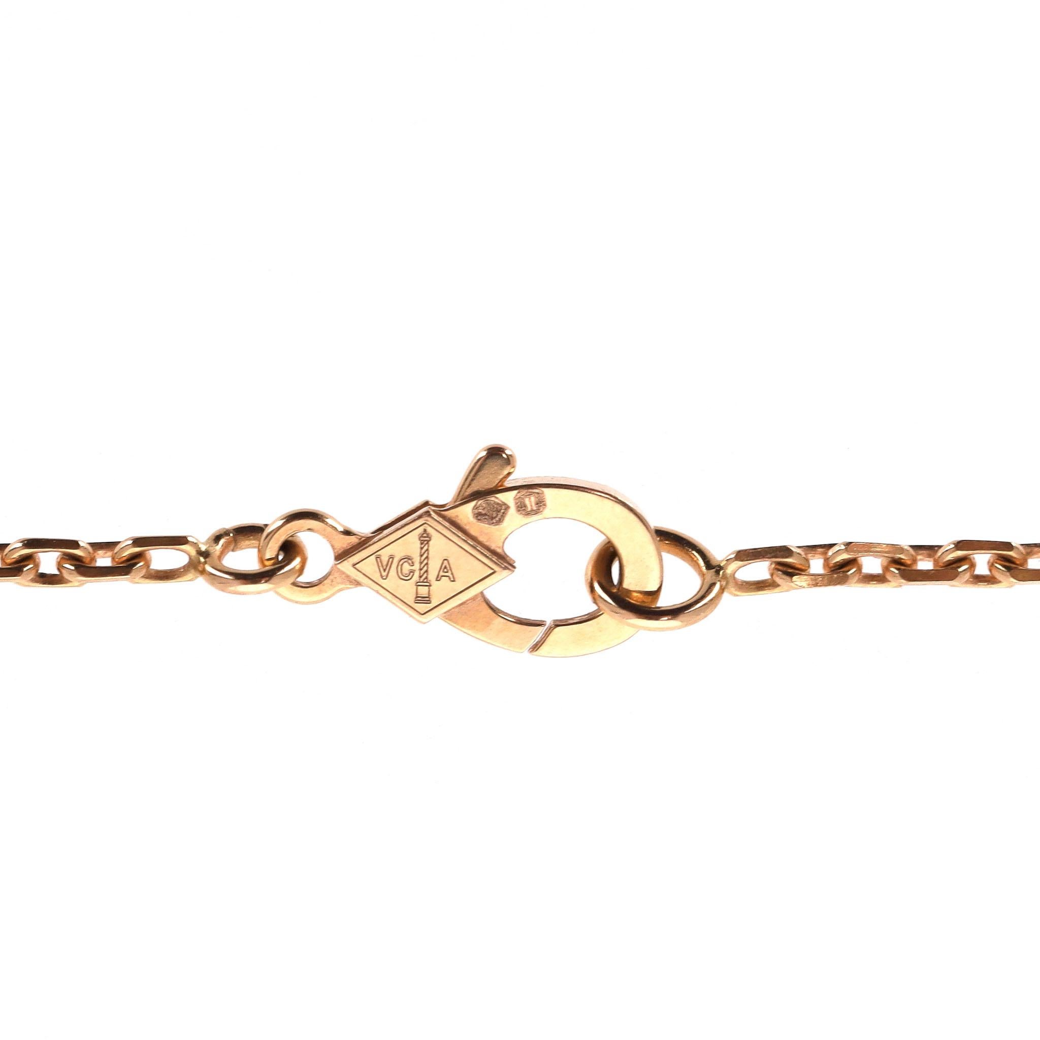 Van Cleef & Arples Magic Alhambra Großes Model No. Motiv 18k Rose Gold Langer Kugelschreiber im Angebot 4