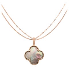 Van Cleef & Arples Magic Alhambra Large Model Motif 18k Rose Gold Long Penda