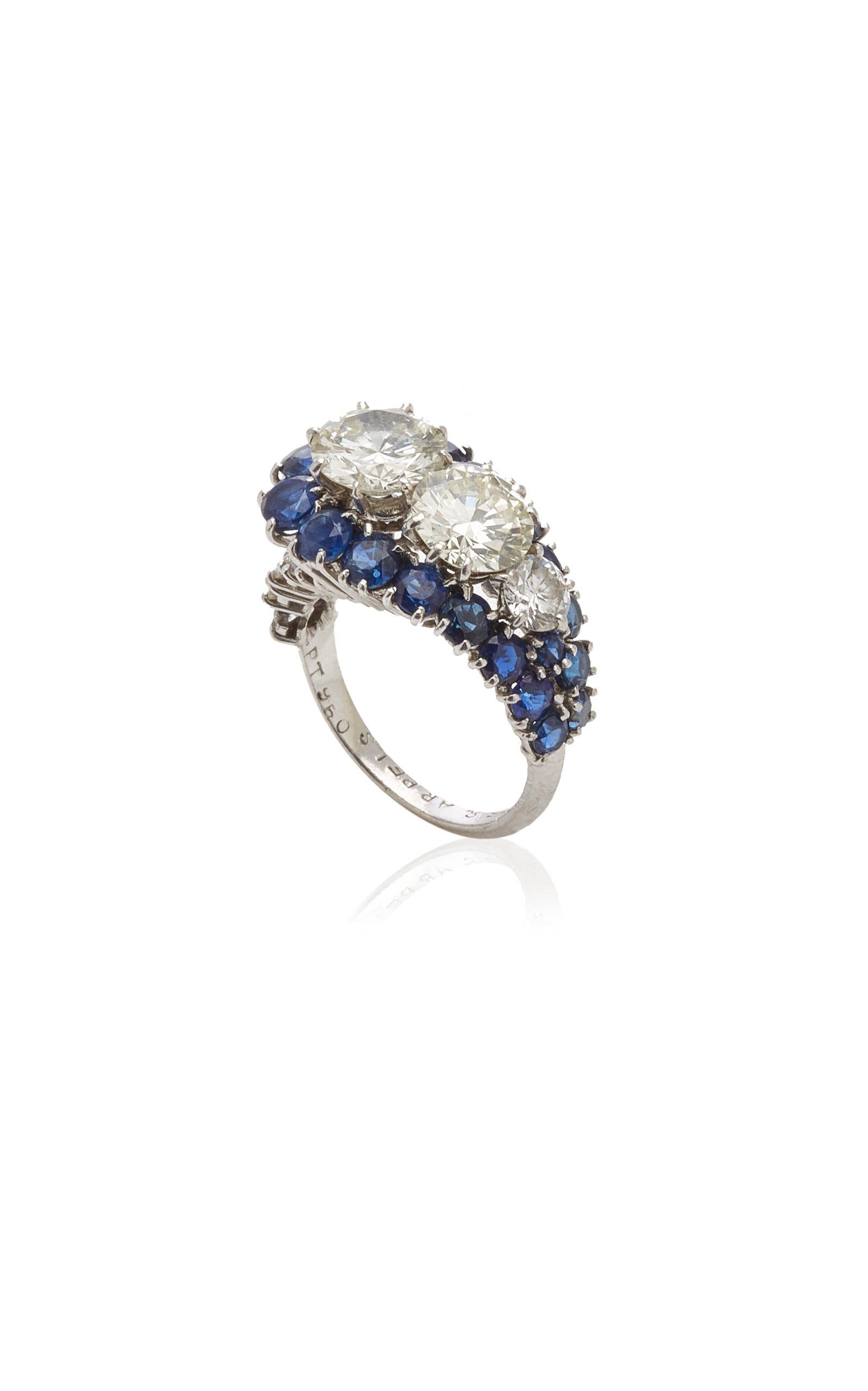 van cleef sapphire engagement ring