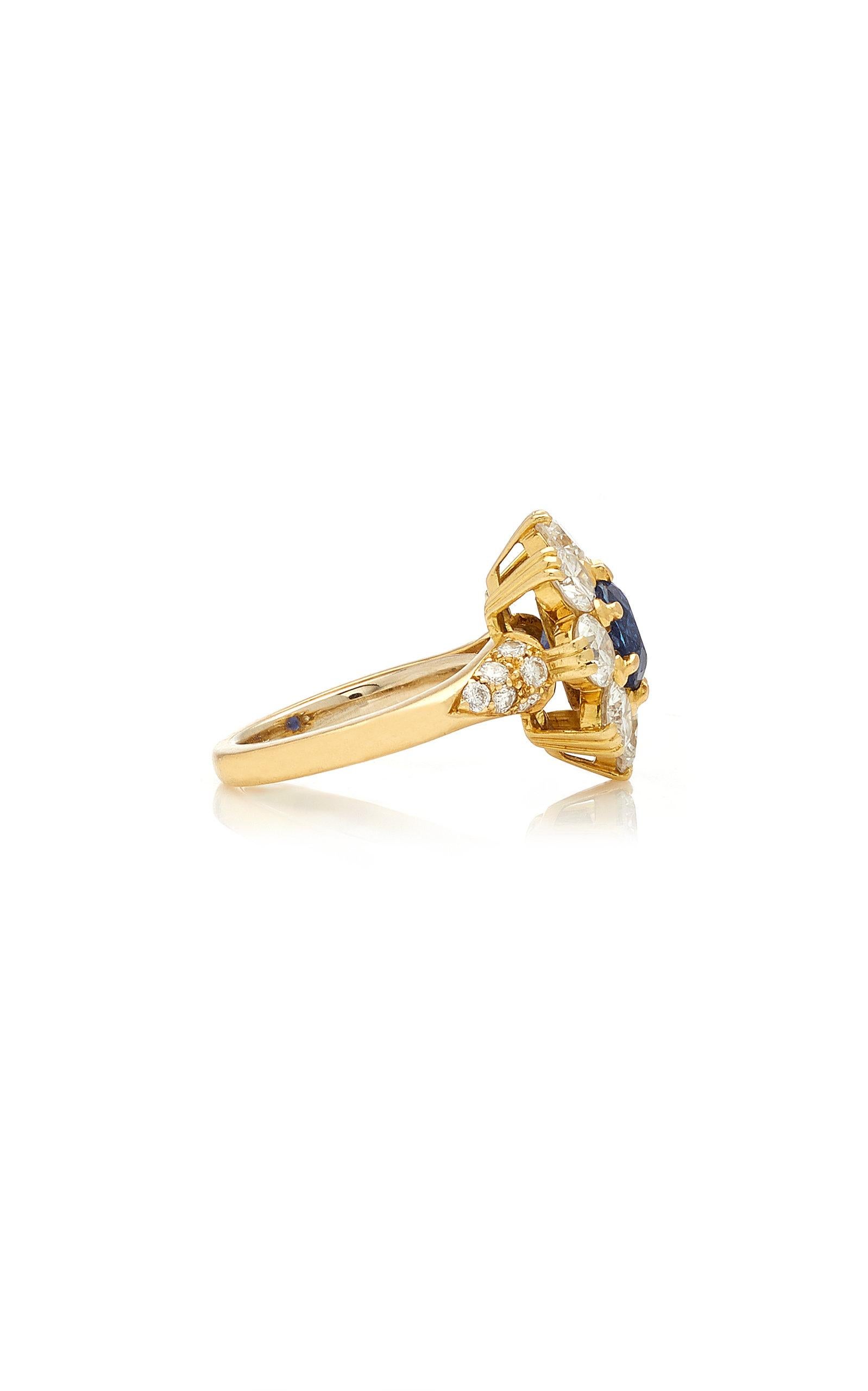 Van Cleef Rosetta Sapphire Diamond Ring 1