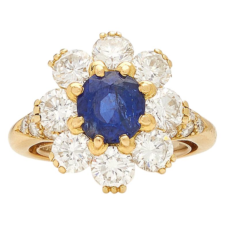 Van Cleef Rosetta Sapphire Diamond Ring