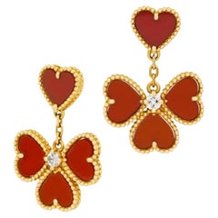 Used Van Cleef & Arpels Sweet Alhambra Effeuillage Earrings