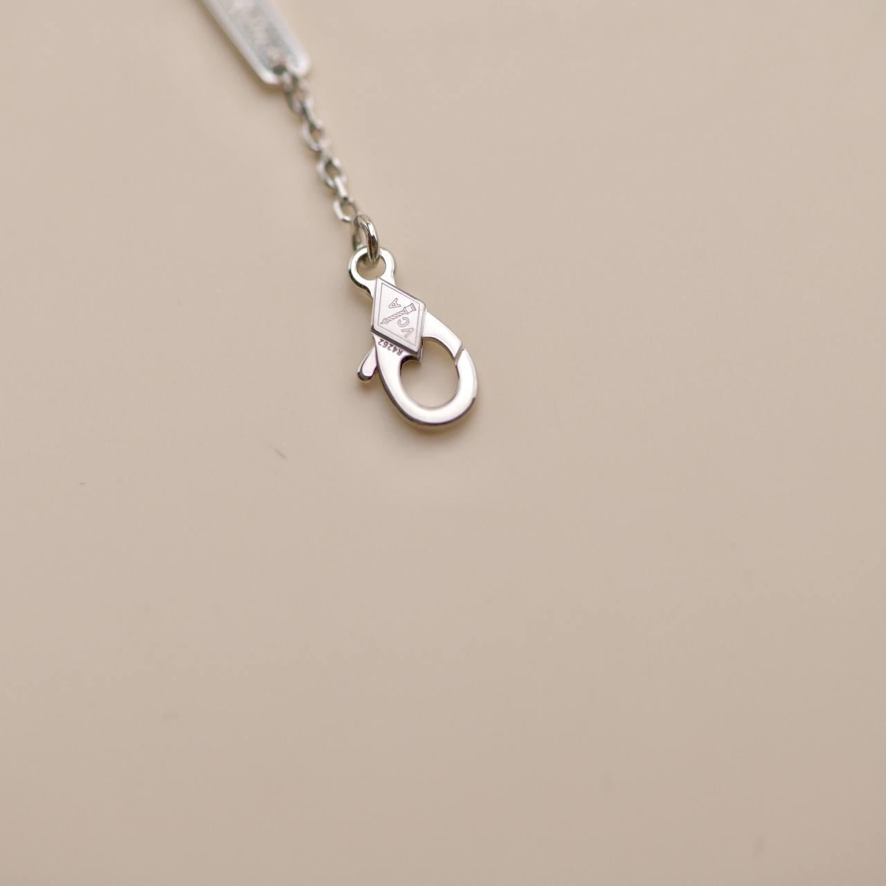 Van Cleef Vintage Alhambra Diamond Celadon Sèvres Porcelain 2022 Holiday Pendant For Sale 6
