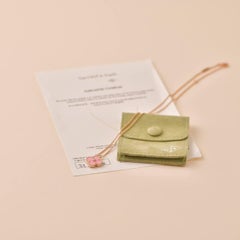 Van Cleef Vintage Alhambra Diamond Pink Sèvres Porcelain 2015 Holiday Pendant