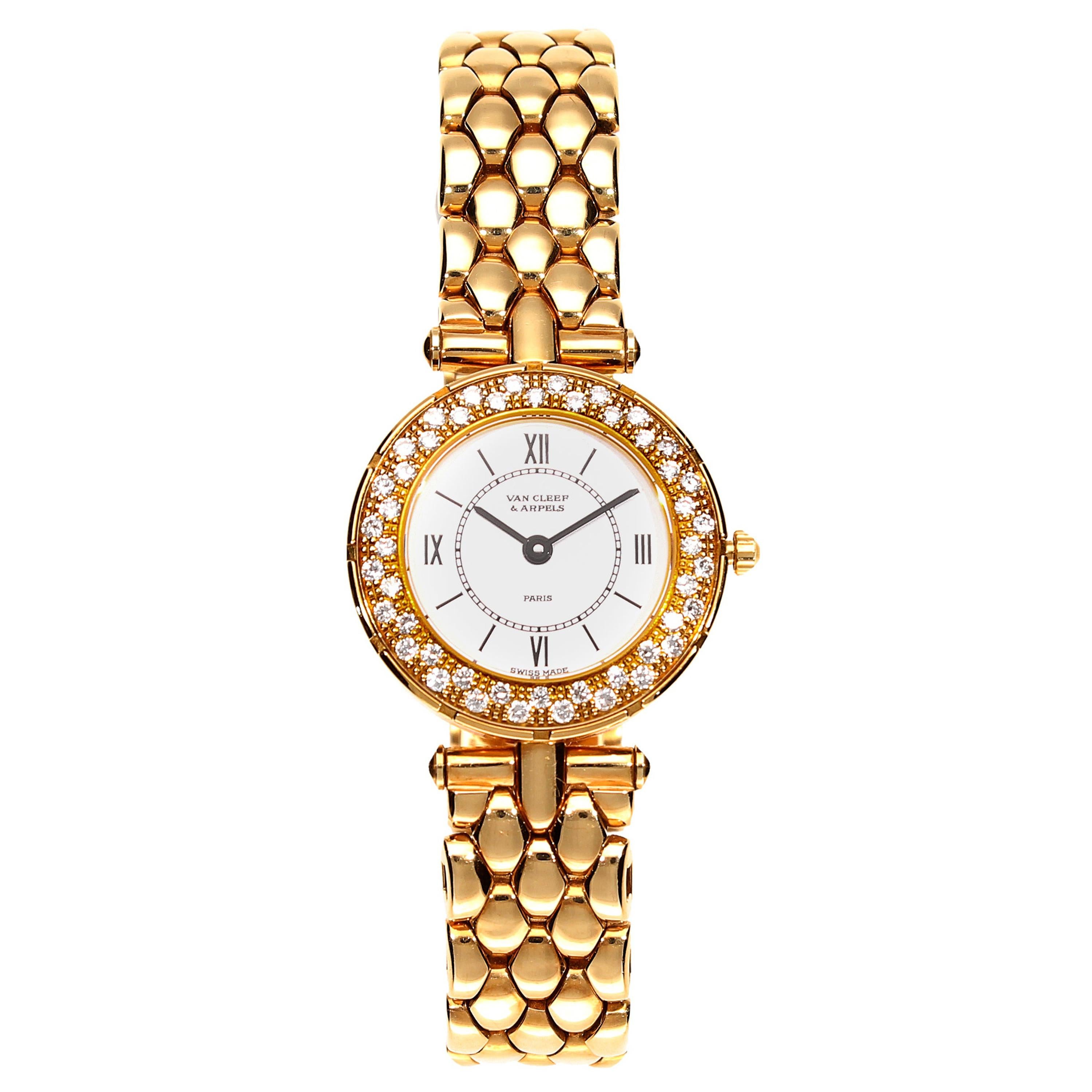 Van Cleef and Arpels Watch with Diamonds in 18 Karat Gold at 1stDibs ...